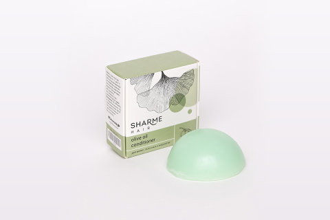 НАТУРАЛЬНЫЙ ТВЕРДЫЙ КОНДИЦИОНЕР SHARME HAIR OLIVE OIL (ОЛИВКОВОЕ МАСЛО)